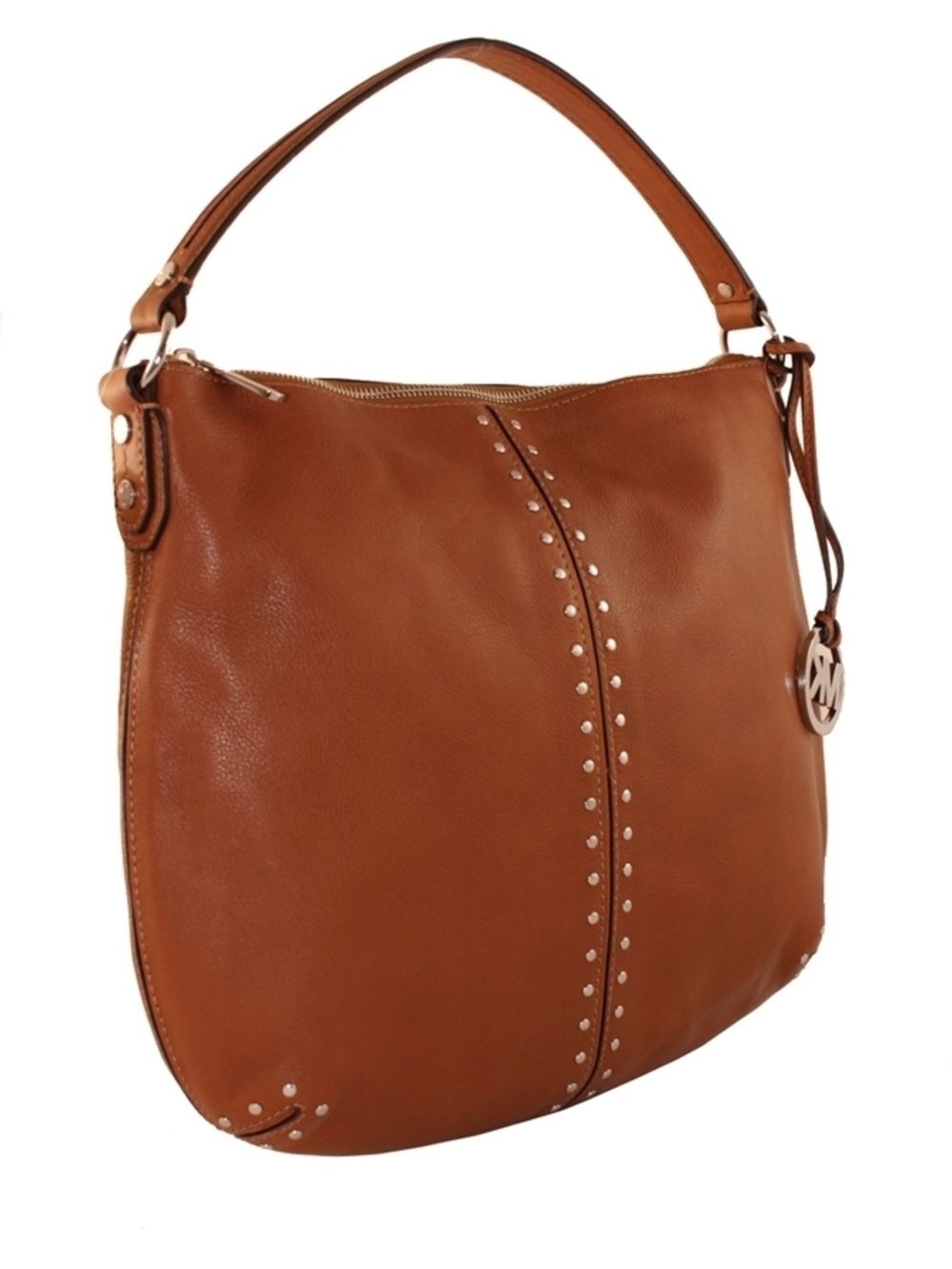 Michael Kors Uptown Astor Leather Studded Large Hobo Shoulder Bag